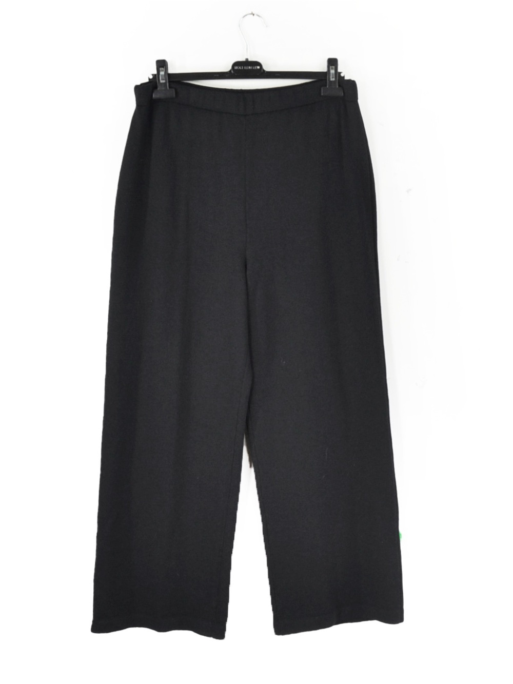 Vintage St. John Basics Black Santana Wool Knit Stretch Waist Trouser Pants